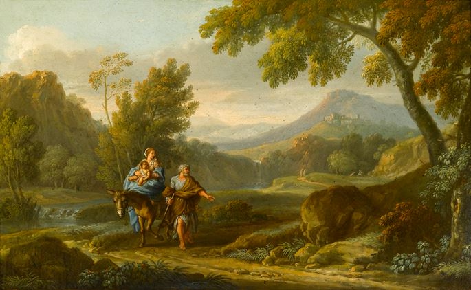 Jan Frans van Bloemen, called  Orizzonte - The Flight into Egypt and The Rest on the Flight to Egypt | MasterArt